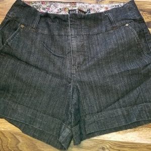 Blk denim jean shorts